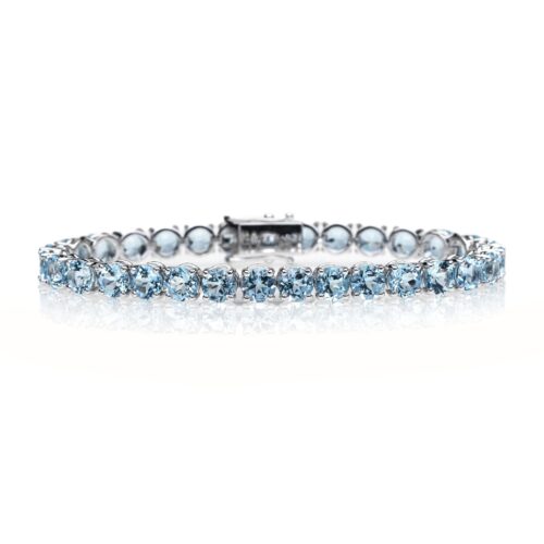 Bracciale Tennis Con Acquamarine