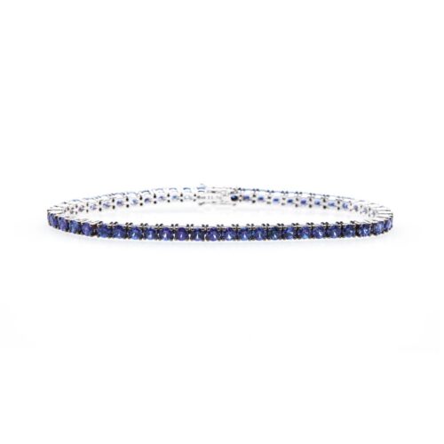 Bracciale Tennis Con Zaffiri Blu