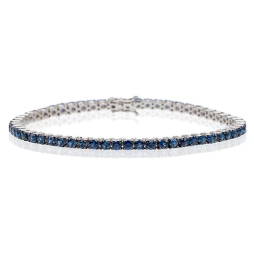 Tennis Bracelet With Blue Sapphires